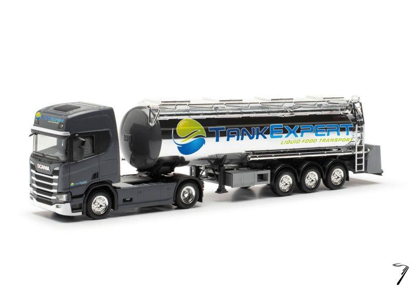 Scania . 20 HD Remorque citerne chrome Tank Expert 1/87