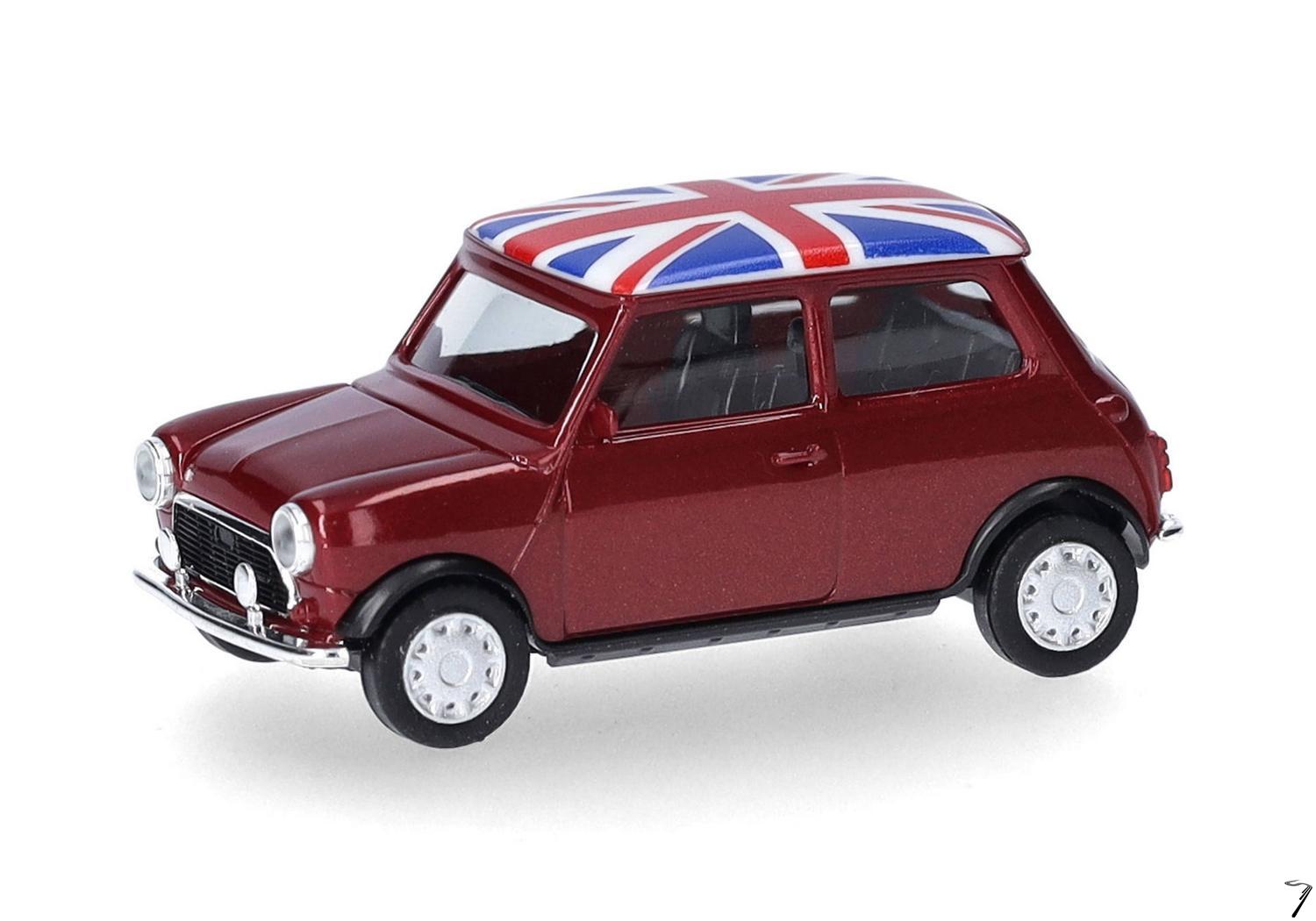 Mini . Rouge avec drapeau anglais 1/87