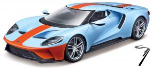 Ford GT MKIV Bleu et orange MKIV Bleu et Orange 1/18