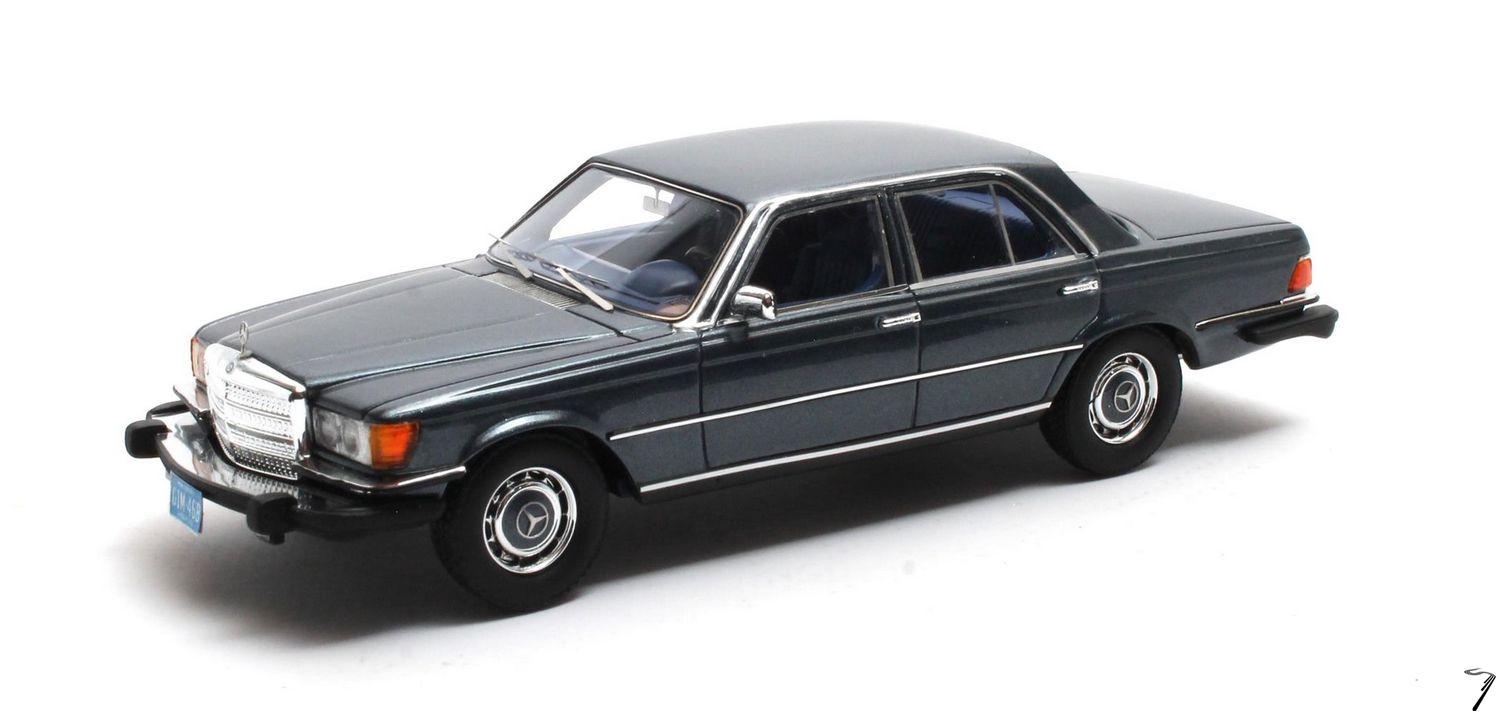 Mercedes . SD Turbodiesel W116 USA Bleu 1/43