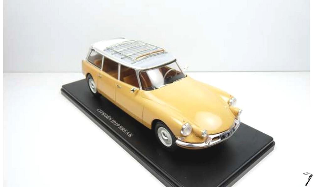 Citroen . 19 Breack Jaune avec galerie - sans bote vitrine 1/24