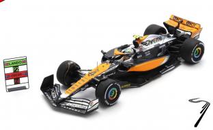 Mac Laren MCL60 - 2eme GP Grande Bretagne avec pitboard - Dco Orange chrome  1/43