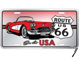 Chevrolet . Route 66 - Plaque Mtal 30 x 15 cm autre